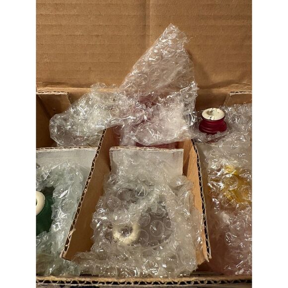 NIB Vintage Old World GLASS Christmas Light Covers Set of Six - Picture 9 of 9